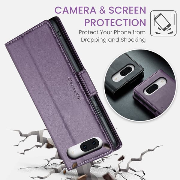 CaseMe Slim Wallet Cover RFID-beskyttelse Google Pixel 8a Lilla