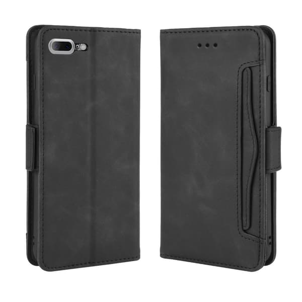 Monikäyttöinen lompakkokotelo iPhone 7/8 Plus - Musta