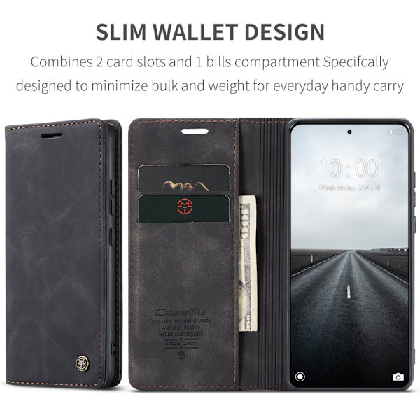 CaseMe Slim Pungetui Xiaomi 14 Pro Sort