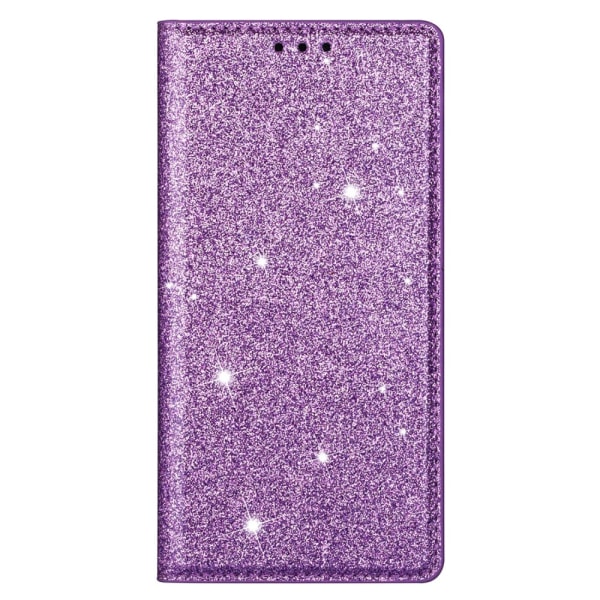 Glitter Plånboksfodral Samsung Galaxy S22 Ultra Lila