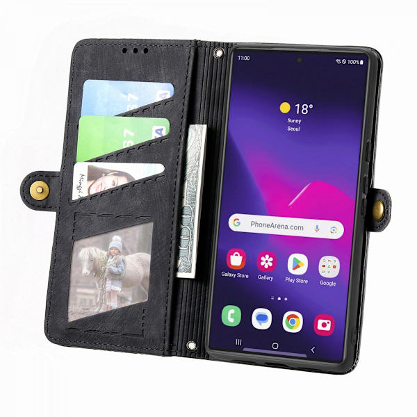 Lynlås Pung Etui Samsung Galaxy S24 Ultra Sort
