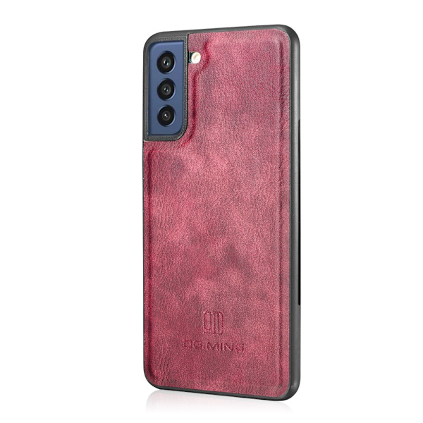 DG.MING 2-in-1 Magnet Wallet Samsung Galaxy S21 FE Red