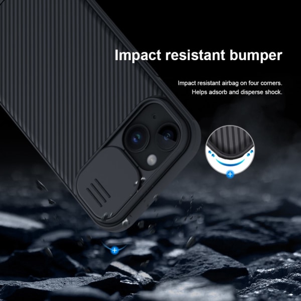 Nillkin CamShield Skal iPhone 15 Pro Sort