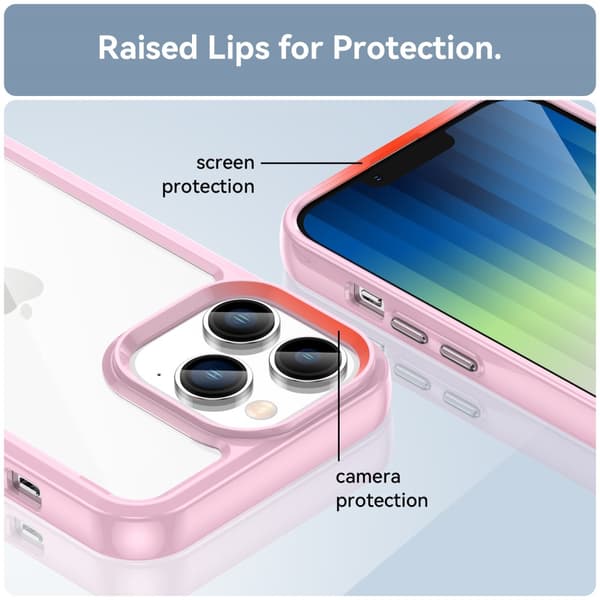 Hybrid Edge Skal iPhone 14 Pro Rosa