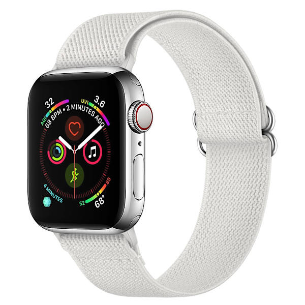Elastisk Nylonrem Apple Watch Series 10 46mm Hvid