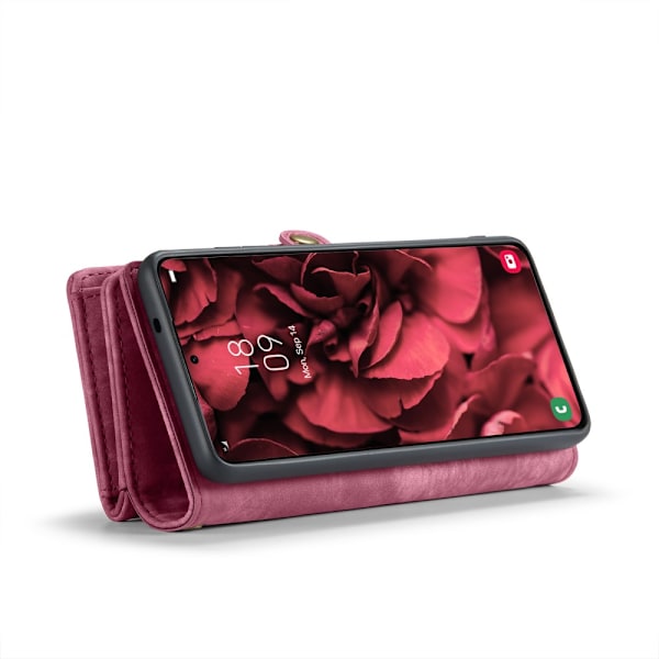 CaseMe Multi-Slot 2-in-1 Lompakko Kotelo Galaxy S25 Plus Punainen