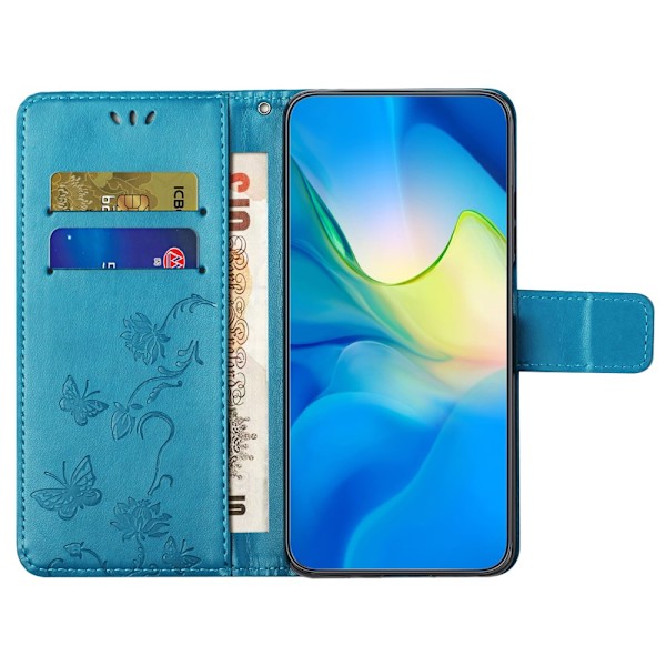 Läderfodral Fjärilar Samsung Galaxy A16 Blå