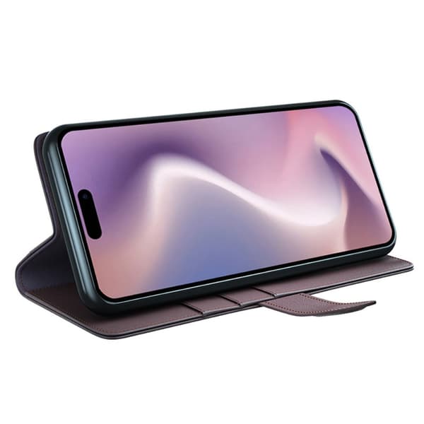 Aito nahkakotelo iPhone 16 Plus Ruskea