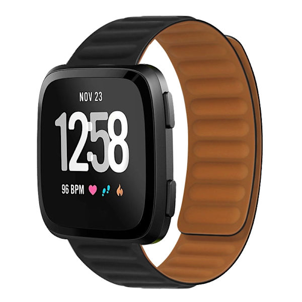 Magneettinen silikoniranneke Fitbit Versa 4/Sense 2 Musta