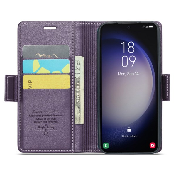 CaseMe Slim Lompakkokotelo RFID-suojalla Samsung Galaxy S24 Plus Li