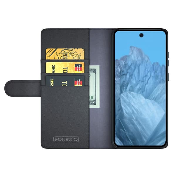 Aito Nahkakuori Google Pixel 9 Pro Musta