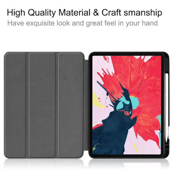 iPad Pro 11 4. sukupolven (2022) kotelo Tri-Fold kynätelineellä Musta