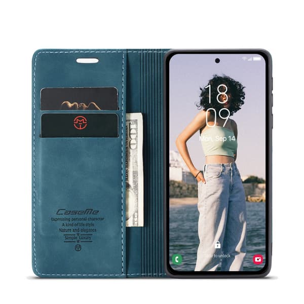 CaseMe Slim Plånboksfodral Samsung Galaxy A36 Blå