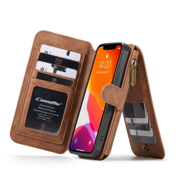 CaseMe Plånboksfodral Multi-Slot iPhone 12 Pro Max Brun