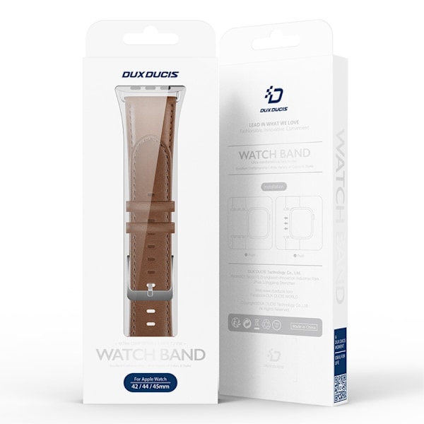 Dux Ducis Nahkainen Ranneke Apple Watch Series 10 42mm Ruskea