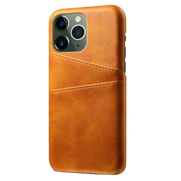 Nahkakuori korttipaikoilla iPhone 14 Pro Max Cognac