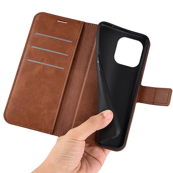 iPhone 14 Pro Wallet Leather Brown