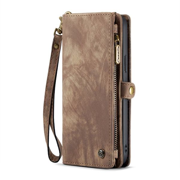 CaseMe Multi-Slot 2 i 1 Pungetui iPhone 16 Pro Max Brun