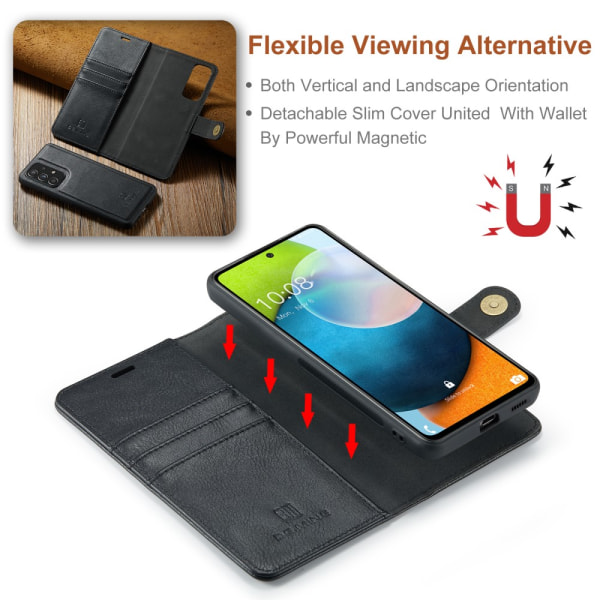 DG.MING 2-in-1 Magnet Wallet Samsung Galaxy A53 Black