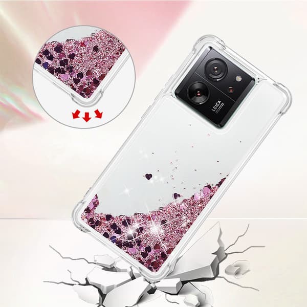 Glitter Bling TPU Case Xiaomi 13T Roséguld