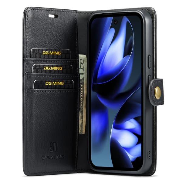 DG.MING 2-i-1 Magnet Wallet Google Pixel 9a Sort