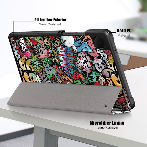 Samsung Galaxy Tab A9 Fodral Tri-fold Graffiti