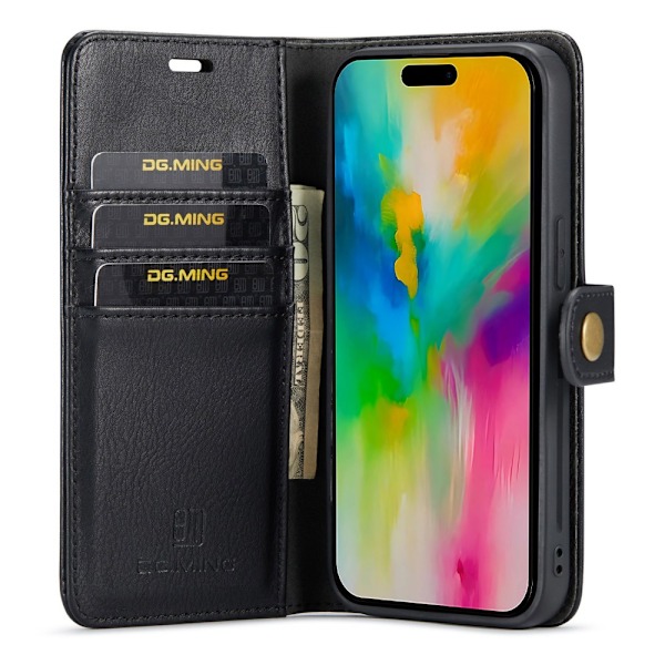 DG.MING 2-i-1 Magnet Pung iPhone 16 Pro Max Sort