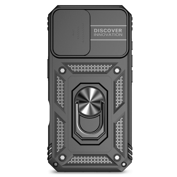 Hybridskal iPhone 16 Ring + Kamerabeskyttelse Sort