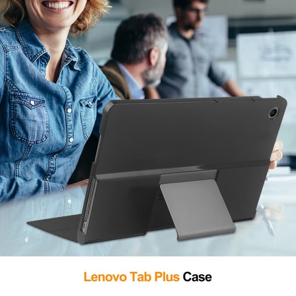 Lenovo Tab Plus Fodral Tri-fold Svart