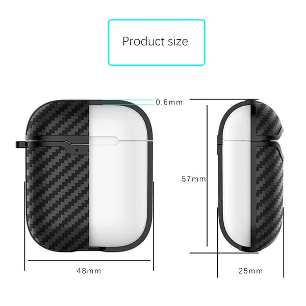 Carbon Etui Apple AirPods Sort