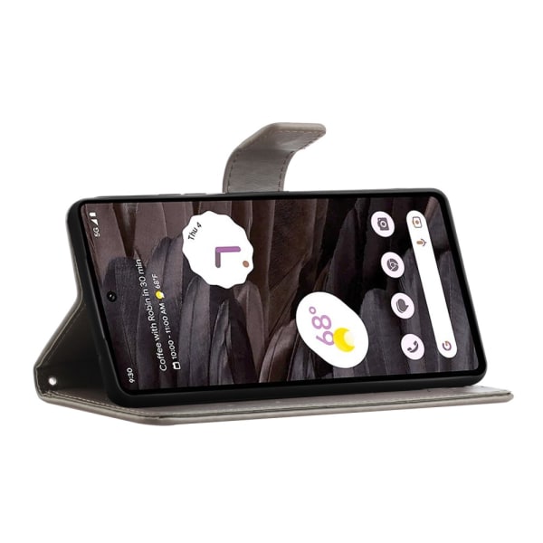 Læderetui Sommerfugle Google Pixel 8a Grå