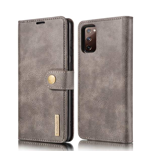 DG.MING 2-in-1 Magnet Wallet Samsung Galaxy S20 FE Brown