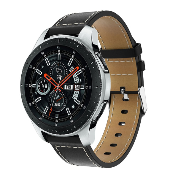 Klassiskt Läderarmband Samsung Galaxy Watch 46mm Svart