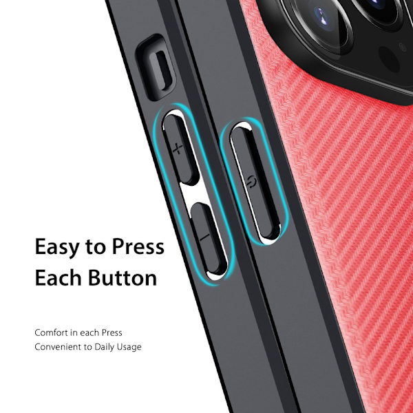 Dux Ducis Fino -sarjan kuori iPhone 14 Pro Max -punainen