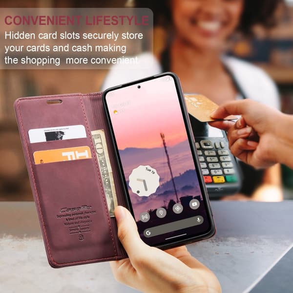 CaseMe Slim Wallet Case Google Pixel 9 Pro Rød
