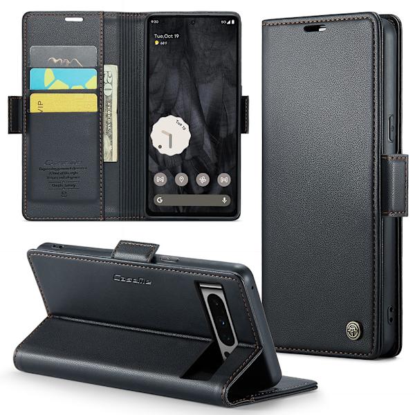 CaseMe Slim Lompakkokotelo RFID-suojalla Google Pixel 8 Pro Musta