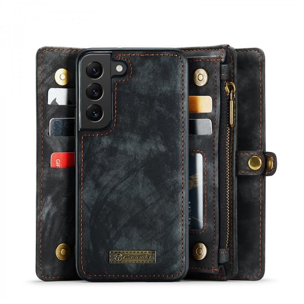 CaseMe Multi-Slot 2 i 1 Pungetui Galaxy S22 Sort