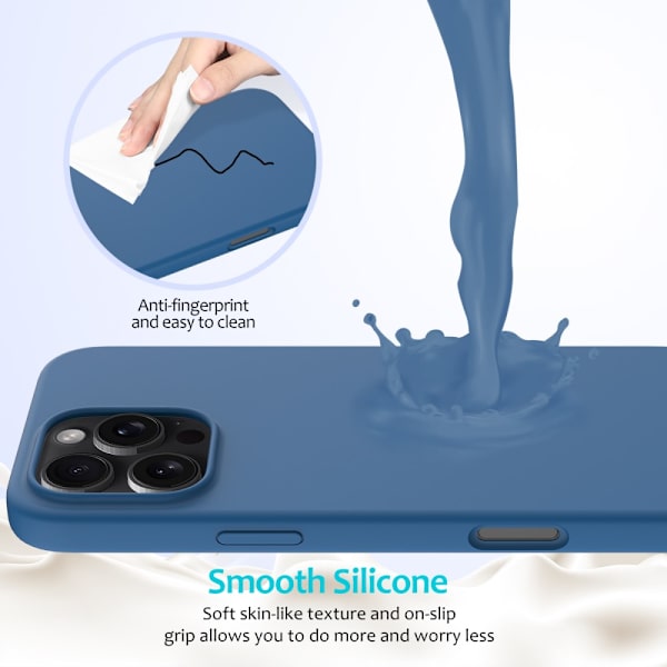 Silikonskal iPhone 16 Pro Blå