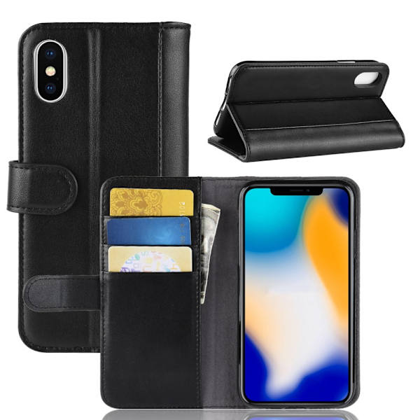 Aito nahkakotelo iPhone XS Max Musta