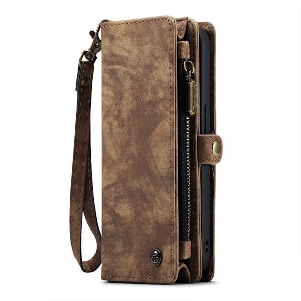 CaseMe Multi-Slot 2 i 1 Plånboksfodral iPhone 13 Brun