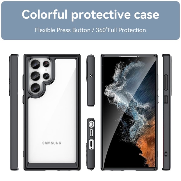 Hybrid Edge Cover til Samsung Galaxy S23 Ultra Black