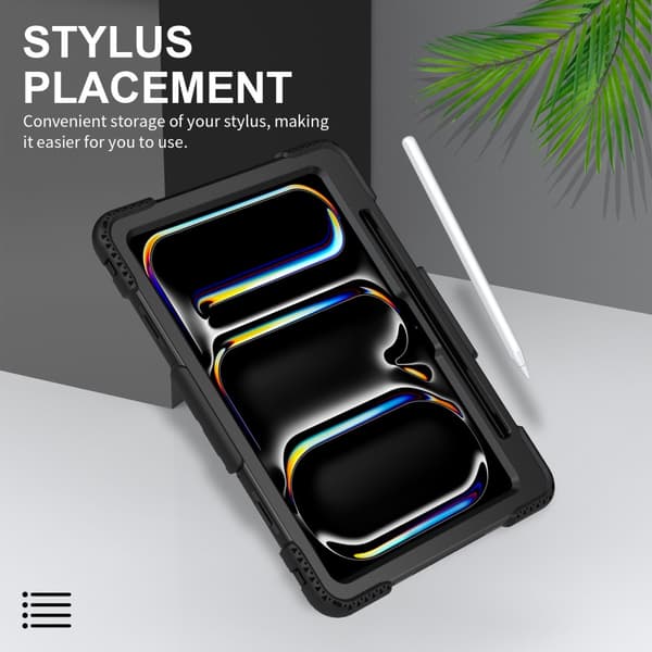 iPad Pro 11 5. generation (2024) Stødsikkert Hybridcover Sort