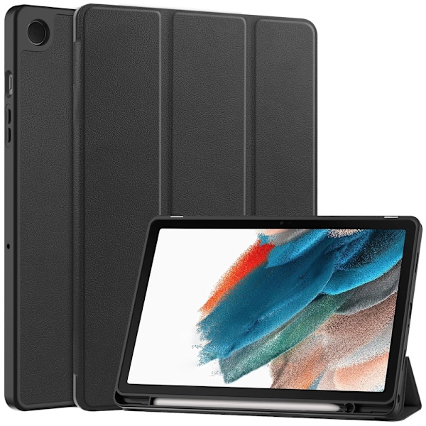 Samsung Galaxy Tab A9 Plus Fodral Tri-Fold Med Pen-hållare Svart