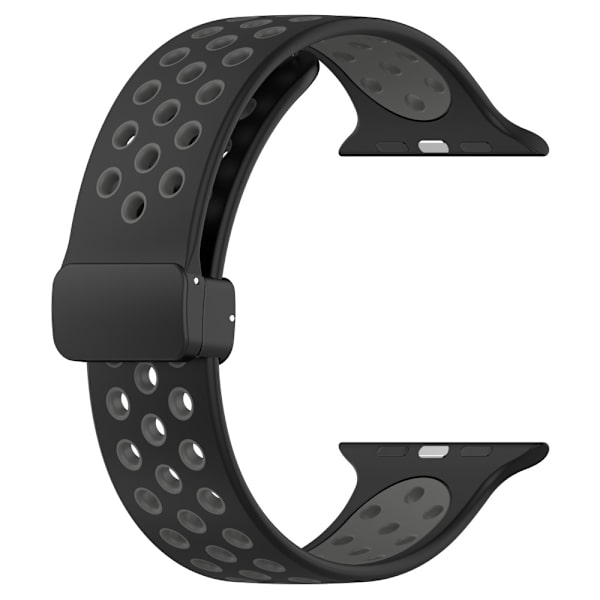 Silikonearmbånd Sport Apple Watch 45mm Series 9 Sort/Grå