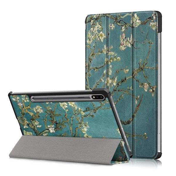 Samsung Galaxy Tab S7/S8 Fodral Tri-fold Körsbärsblommor