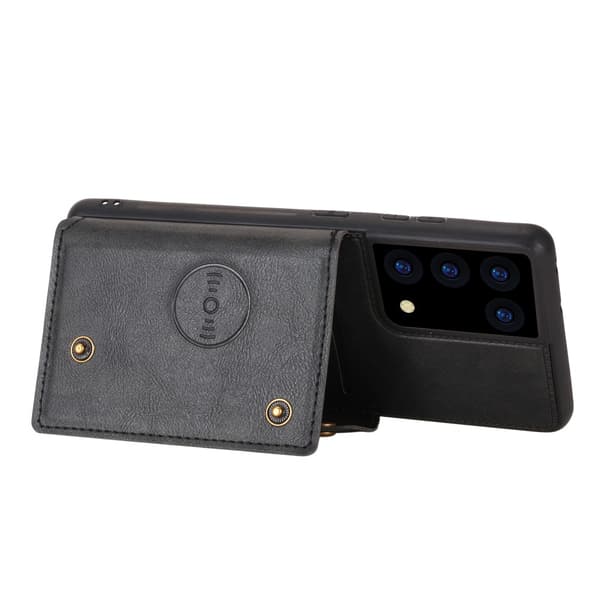Etui med pung til Samsung Galaxy S21 Ultra Sort