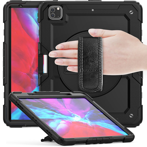 iPad Pro 12.9 4. sukupolvi (2020) iskunkestävä hybridikuori musta