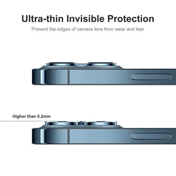 HAT PRINCE iPhone 14 Pro/14 Pro Max Lensbeskyttelse Hærdet glas 0,2 mm