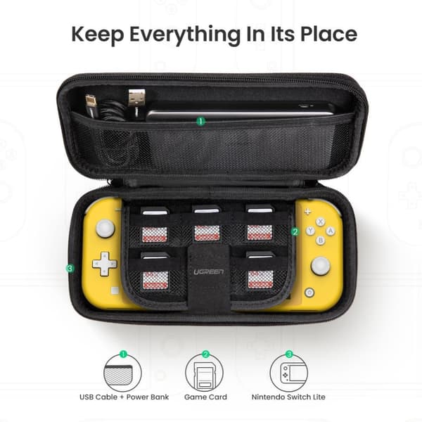 Ugreen Nintendo Switch Lite Förvaringsväska Svart