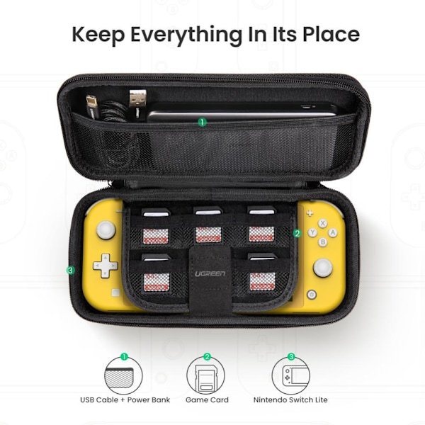 Ugreen Nintendo Switch Lite Opbevaringstaske Sort